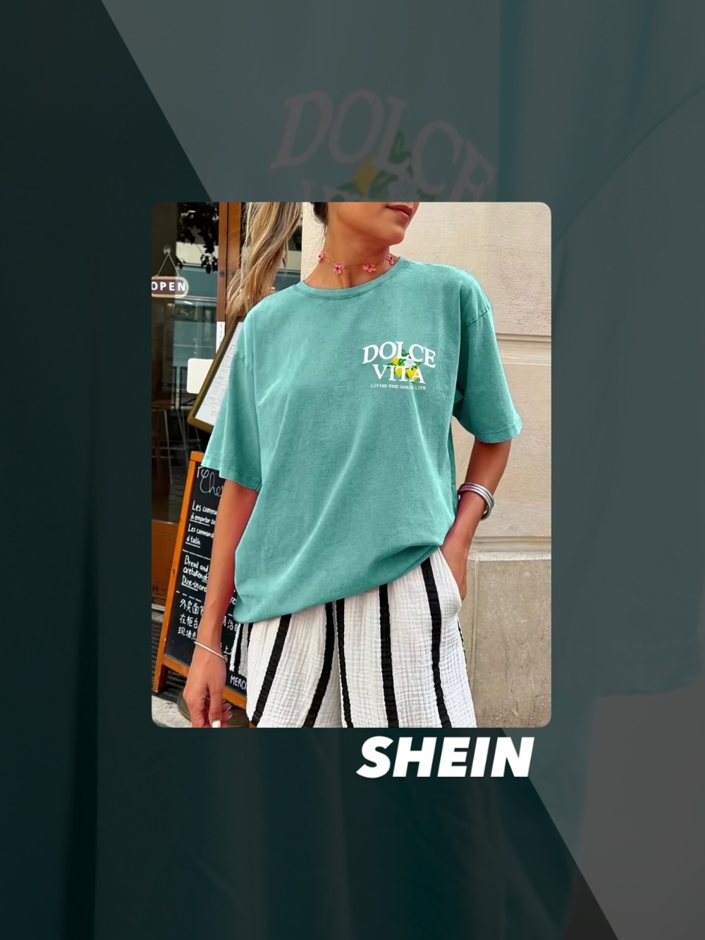 EUC SHEIN Dolce Vita Graphic Tee Shirt